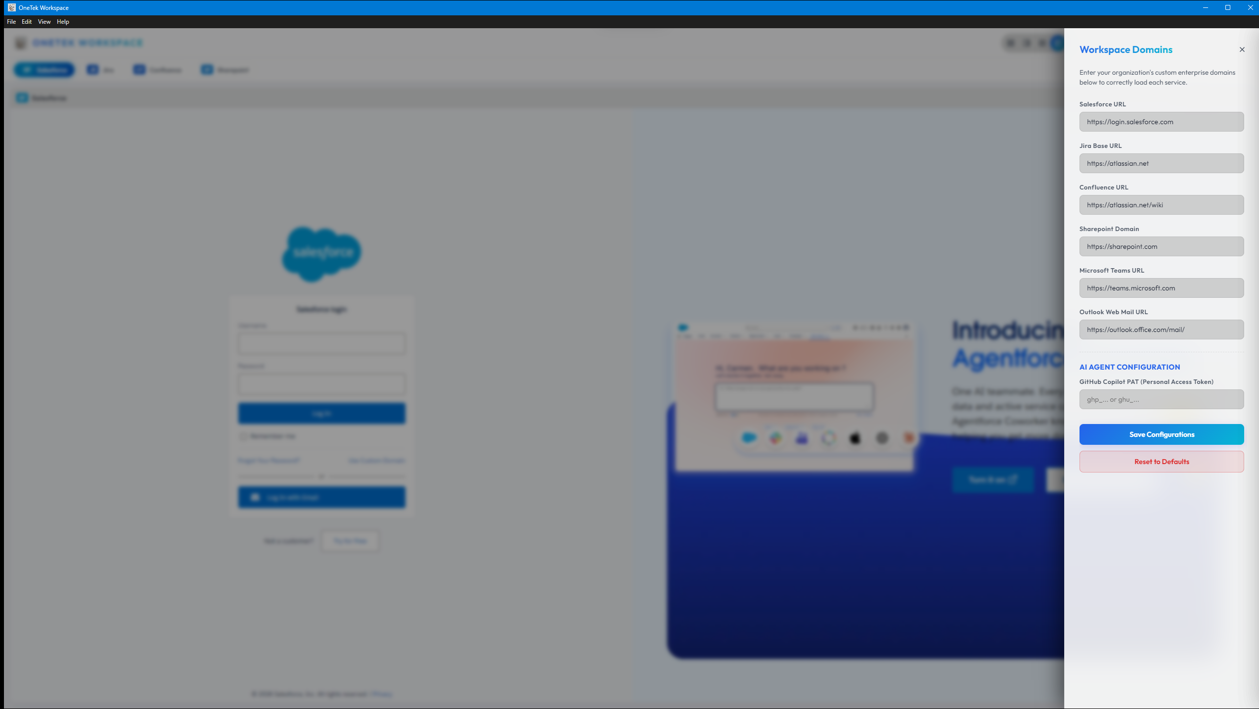 Centralized enterprise configuration and AI settings